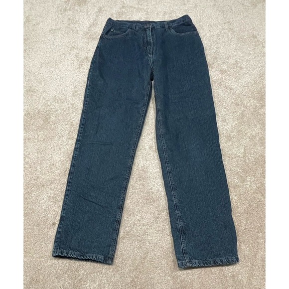 Woolrich Women's Size 12 Fleece-Lined Straight Leg Jeans - Picture 1 of 8
